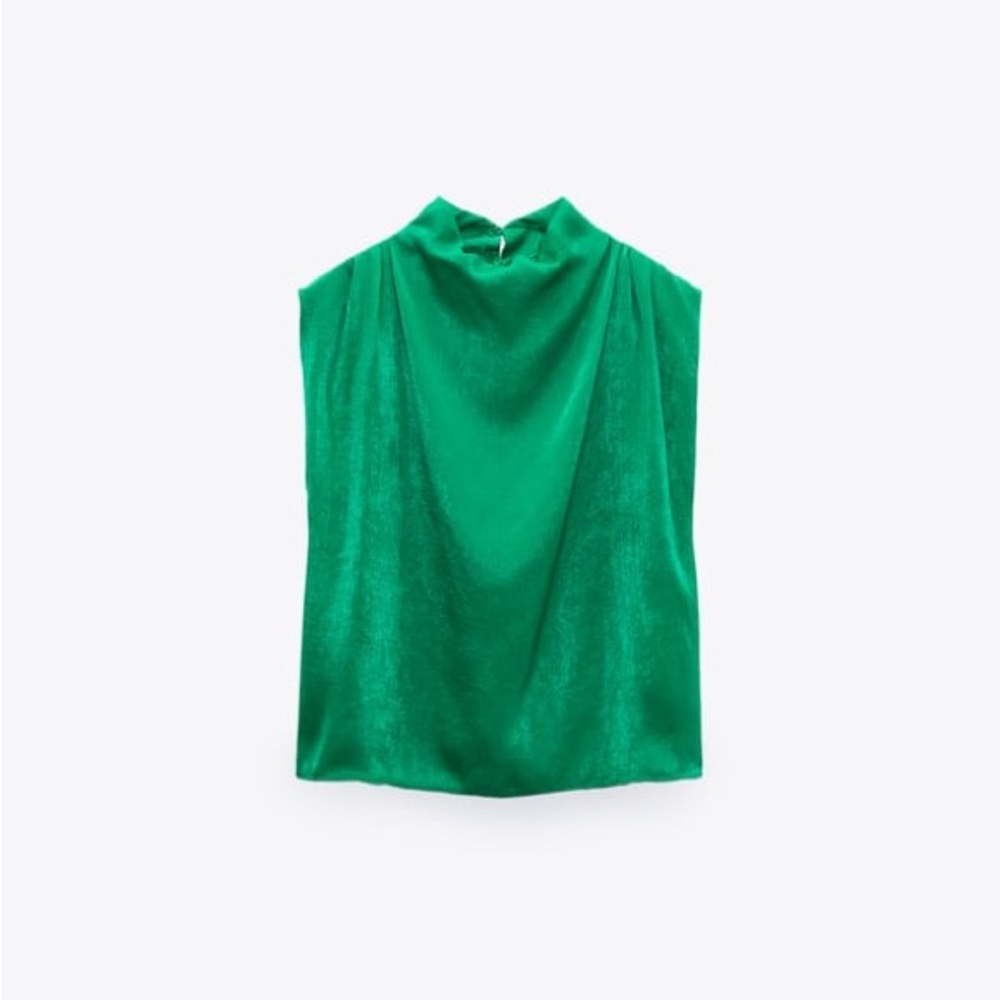 Green Zara top